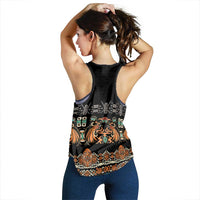 Black Batik Papua-inspired Pattern Women Racerback Tank LT9 - Polynesian Pride