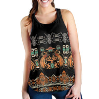 Black Batik Papua-inspired Pattern Women Racerback Tank LT9 - Polynesian Pride