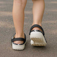 Black Hawaii Clogs Shoes Hammerhead Shark Tattoo Curve Polynesian - Polynesian Pride