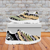 Black Palaka Hawaii Leis Sneakers Hawaiian-plaid Elegant Tropical Vibes