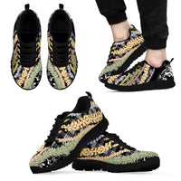 Black Palaka Hawaii Leis Sneakers Hawaiian-plaid Elegant Tropical Vibes