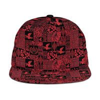 Black Tonga Kilisimasi Fiefia Snapback Cap Pacific Patchwork Xmas Vibes - Polynesian Pride