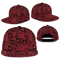Black Tonga Kilisimasi Fiefia Snapback Cap Pacific Patchwork Xmas Vibes - Polynesian Pride