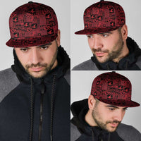 Black Tonga Kilisimasi Fiefia Snapback Cap Pacific Patchwork Xmas Vibes - Polynesian Pride