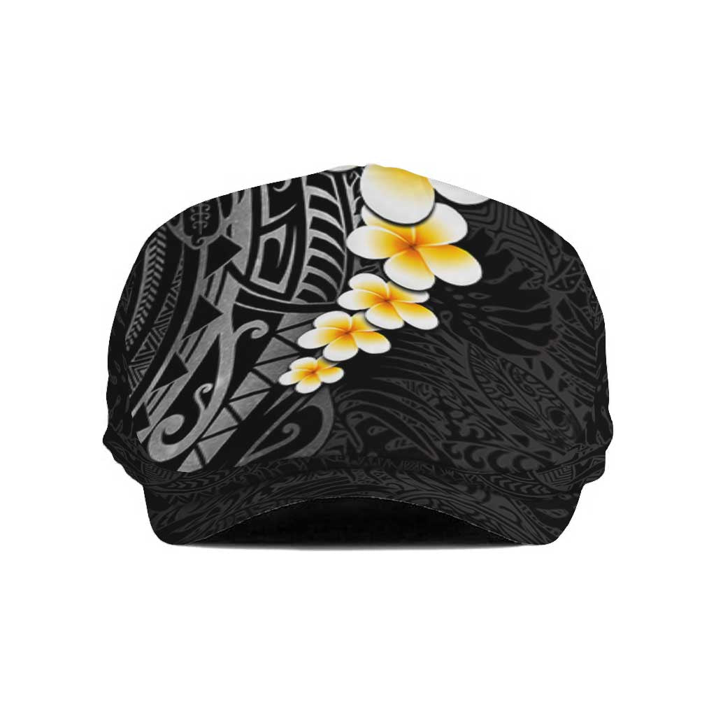 Black Tropical Plumeria With Galaxy Polynesian Art Jeff Hat - Polynesian Pride