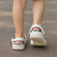 Black Vintage Tonga Ngatu Pattern With Plumeria Clogs Shoes - Polynesian Pride