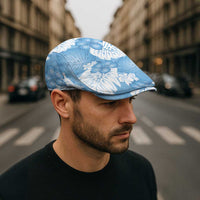 Blue Aloha Hawaii Jeff Hat Monstera Hibiscus Plumeria Seamless Vibes - Polynesian Pride