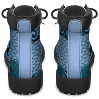 Blue Aotearoa Kowhaiwhai Pattern All Season Boots NZ Maori Quilt Style - Polynesian Pride