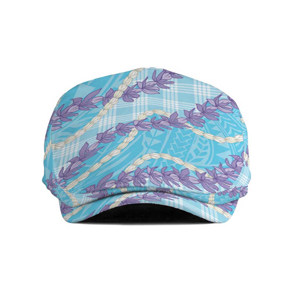 Blue Hawaii Palaka Honohono Pikake Jeff Hat Hawaiian Orchid Lei Polynesian Pattern - Polynesian Pride