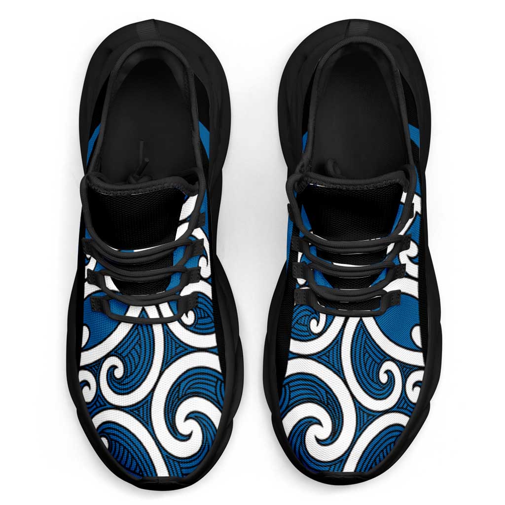 Blue Maori Koru New Zealand Clunky Sneakers
