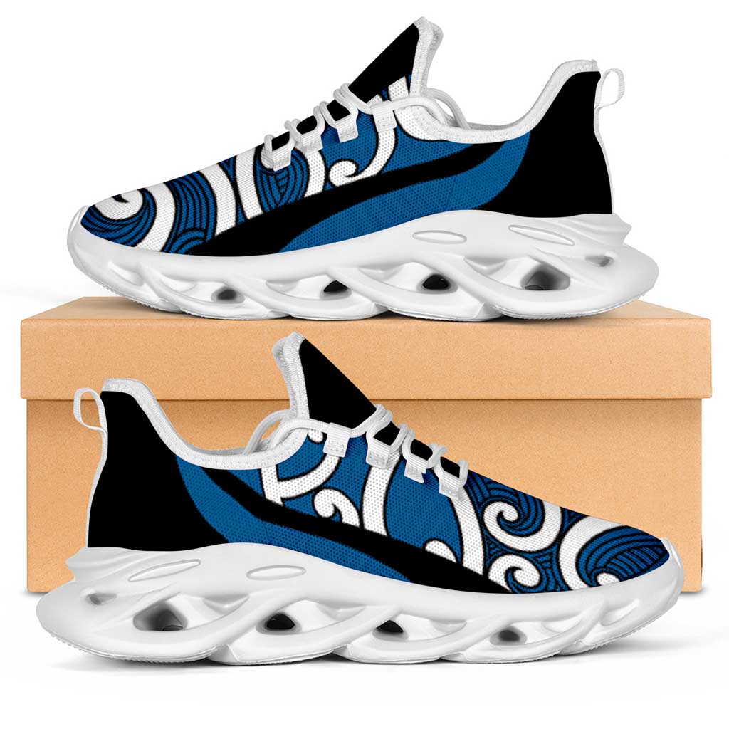 Blue Maori Koru New Zealand Clunky Sneakers