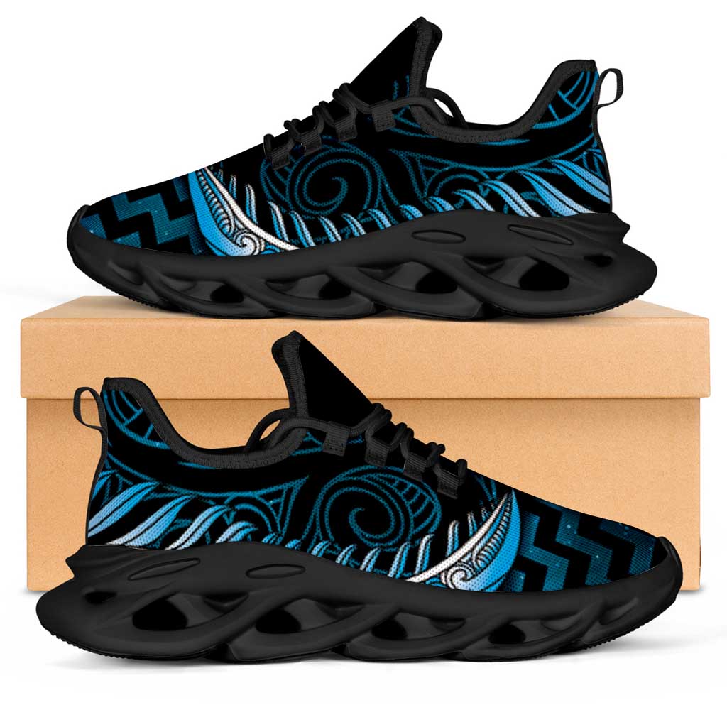 Blue Matariki New Zealand Clunky Sneakers Maori Poutama Galaxy Vibes