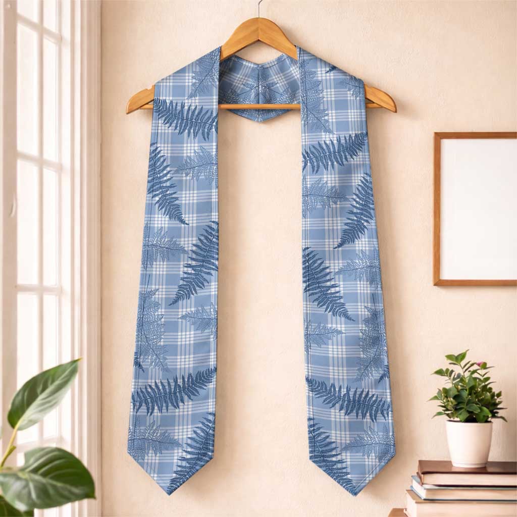 Blue Palaka Hawaii Palapalai Graduation Stole Hawaiian Fern LT14 One Size Blue - Polynesian Pride