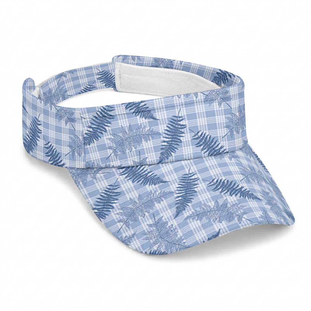 Blue Palaka Hawaii Palapalai Sun Visor Cap Hawaiian Fern LT14 Universal Fit Blue - Polynesian Pride