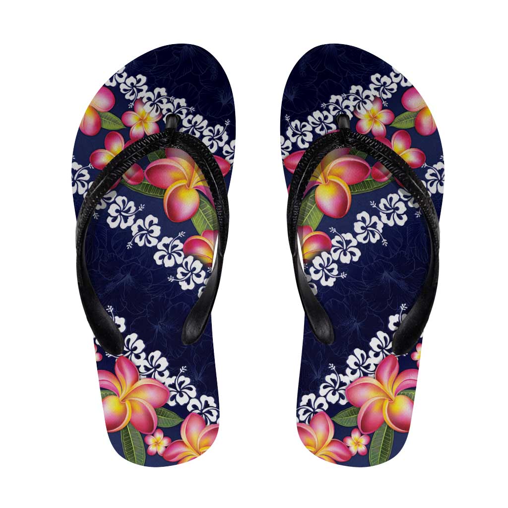 Blue Polynesia Flip Flops Plumeria Hibiscus Tropical Vibes LT14 Blue - Polynesian Pride