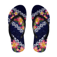 Blue Polynesia Flip Flops Plumeria Hibiscus Tropical Vibes LT14 Blue - Polynesian Pride
