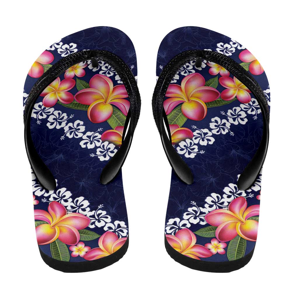 Blue Polynesia Flip Flops Plumeria Hibiscus Tropical Vibes LT14 - Polynesian Pride
