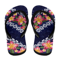 Blue Polynesia Flip Flops Plumeria Hibiscus Tropical Vibes LT14 - Polynesian Pride