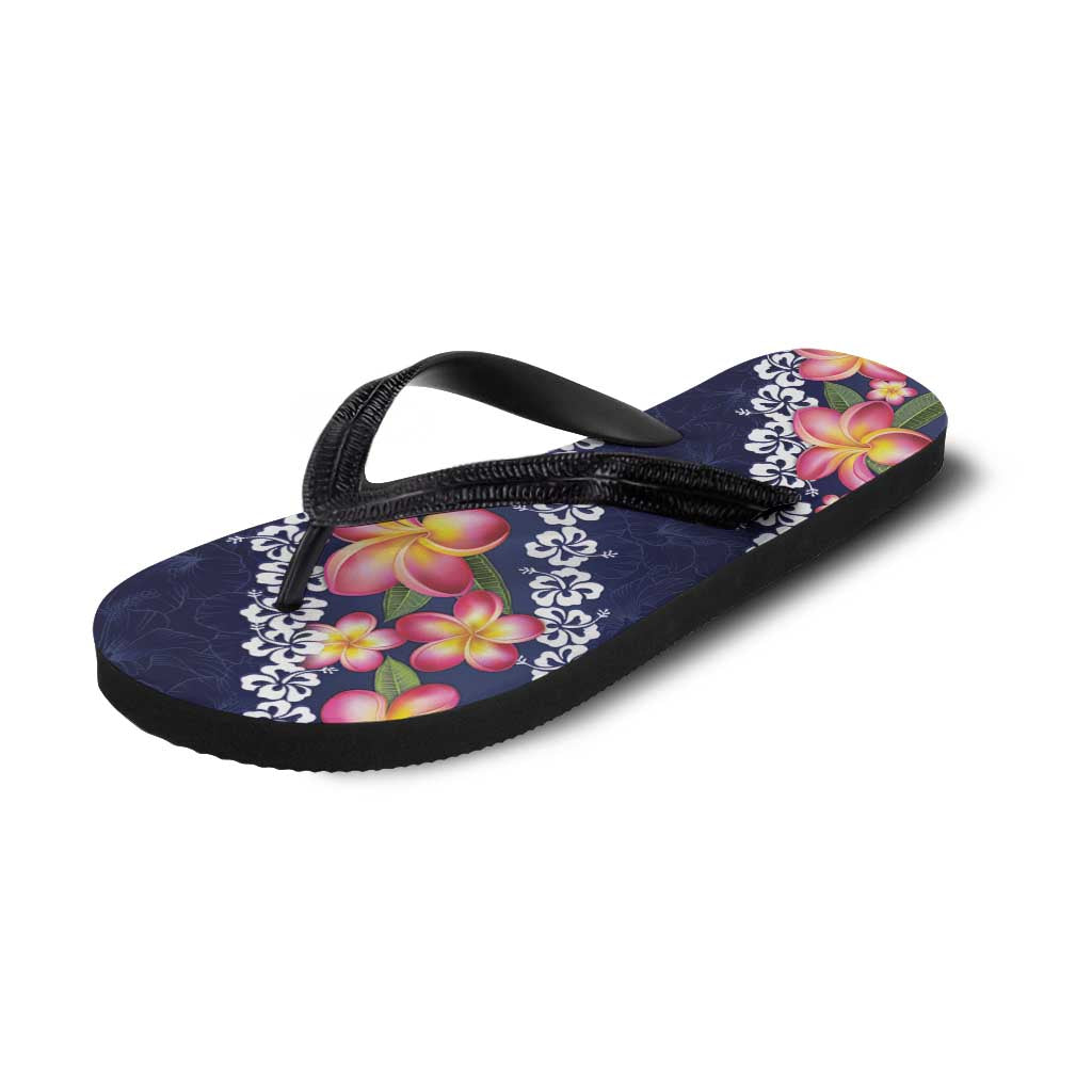 Blue Polynesia Flip Flops Plumeria Hibiscus Tropical Vibes LT14 - Polynesian Pride