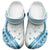 Blue Polynesian Tribal Turtle Floral Pattern Clogs Shoes - Polynesian Pride