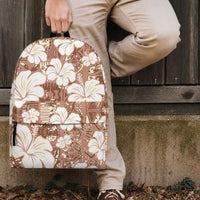 Brown Bula Fiji Masi Hibiscus Seamless Backpack