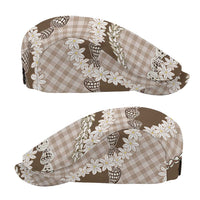 Brown Hawaii Tiare and Shell Lei Jeff Hat Hawaiian Palaka Luxury Vibes - Polynesian Pride