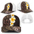 Brown Polynesia Baseball Net Cap Plumeria Tropical Leaves With Galaxy Polynesian Art - Polynesian Pride