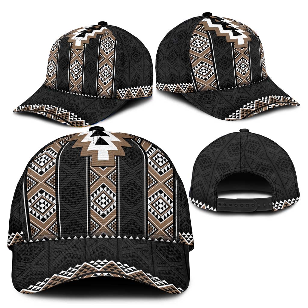 Brown Taniko Aotearoa Classic Cap Niho Taniwha Mix Poutama LT14