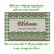 A custom doormat featuring a green Fijian Tribal Tapa pattern with a personalized family name at the center