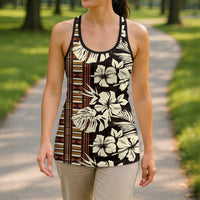 Bula Fiji Masi Hollow Tank Top Tapa Tropical Hibiscus Half Stylized - Polynesian Pride