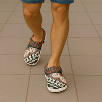 Bula Fiji Tapa Clogs Shoes Fijian Masi Vintage Vibes - Polynesian Pride