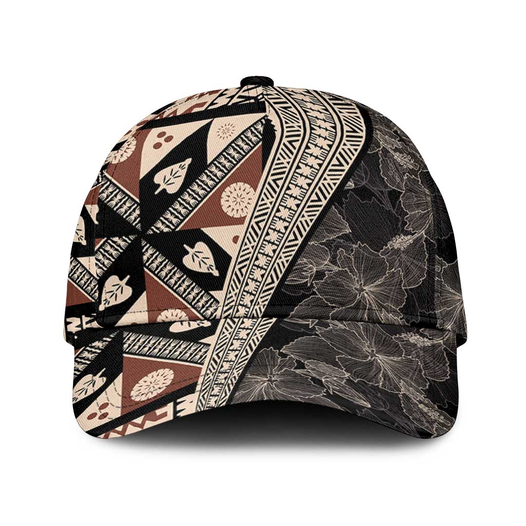Bula Hibiscus Festival Classic Cap Fijian Masi Pattern Half Style LT03