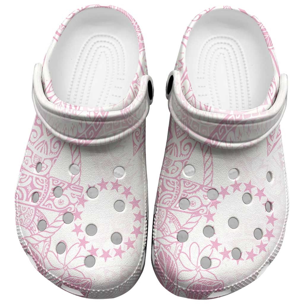 Candy Pink Kuki Airani Tapakau Clogs Shoes Tribal Anchor Mix Tiare