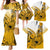 Gold Hawaii Family Matching Outfits Mermaid Dress And Hawaiian Shirt Polynesian Shark Tattoo LT14 - Polynesian Pride