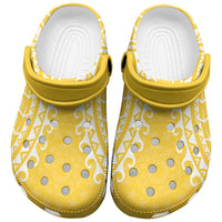 Cook Islands Aitutaki Clogs Shoes Polynesian Tribal Tattoo LT05 Yellow - Polynesian Pride