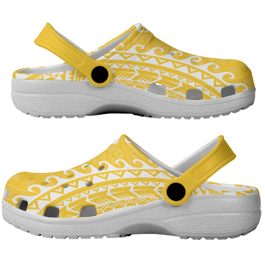 Cook Islands Aitutaki Clogs Shoes Polynesian Tribal Tattoo LT05 - Polynesian Pride