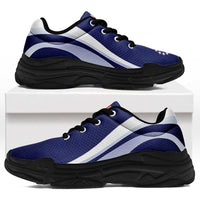 Cook Islands Chunky Sneakers Flag-Inspired Curve Style LT05 Blue - Polynesian Pride