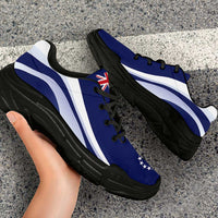 Cook Islands Chunky Sneakers Flag-Inspired Curve Style LT05 - Polynesian Pride