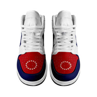 Cook Islands High Sneakers AJ1 Coat Of Arms Flag Inspired LT05 - Polynesian Pride