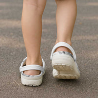 Cook Islands White Marble Tivaevae Clogs Shoes LT05 - Polynesian Pride
