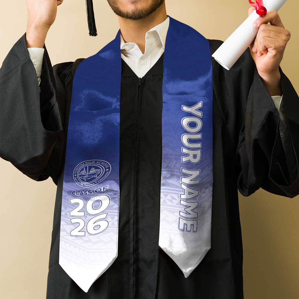 Custom American Samoa Graduation Stole Samoana High School Polynesian Pattern