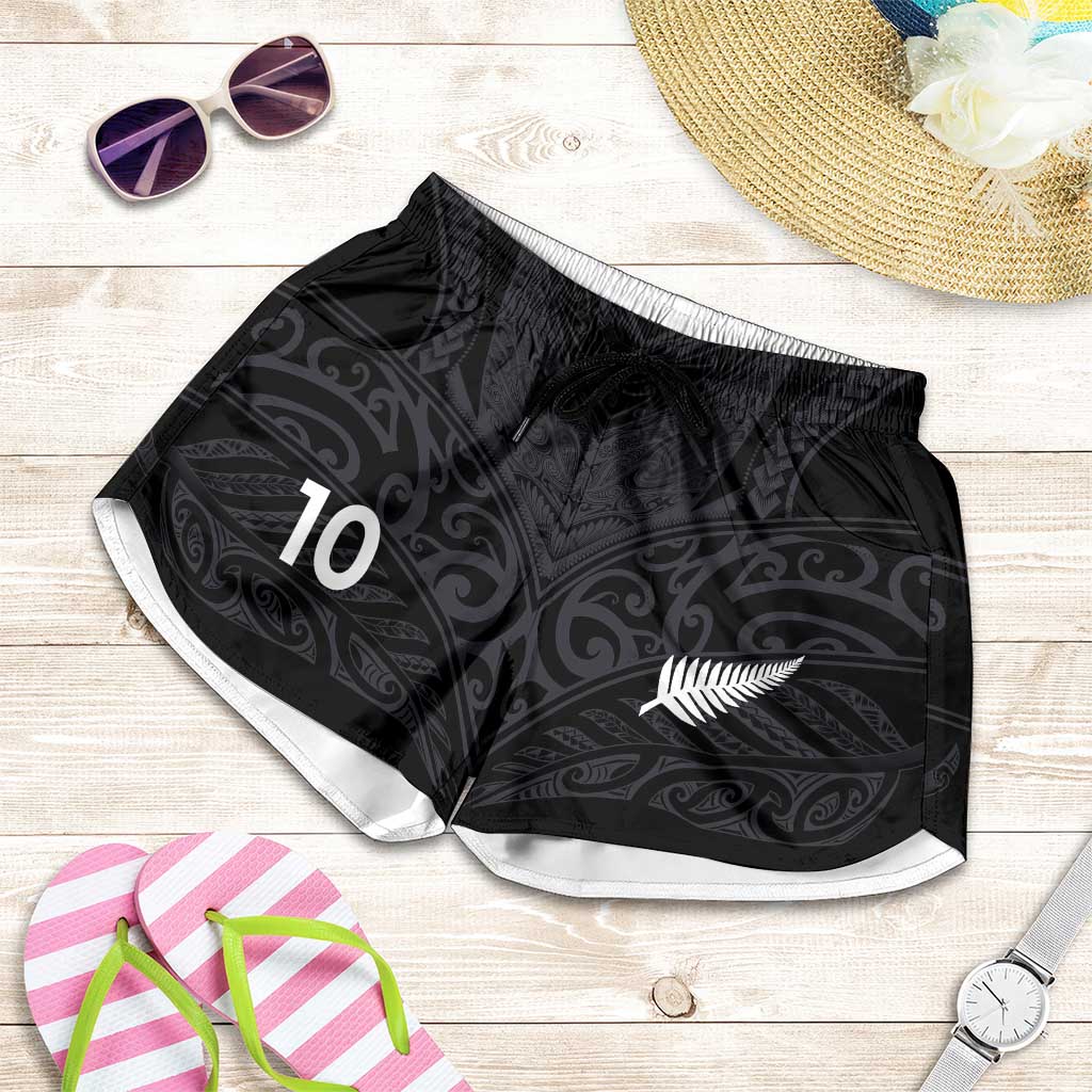 Custom Aotearoa Rugby Shorts for Women The Blacks-Sporty T90 Style LT03 Black - Polynesian Pride