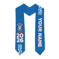 Custom Apifoou College Graduation Stole Tongan Ngatu Pattern LT05 - Polynesian Pride