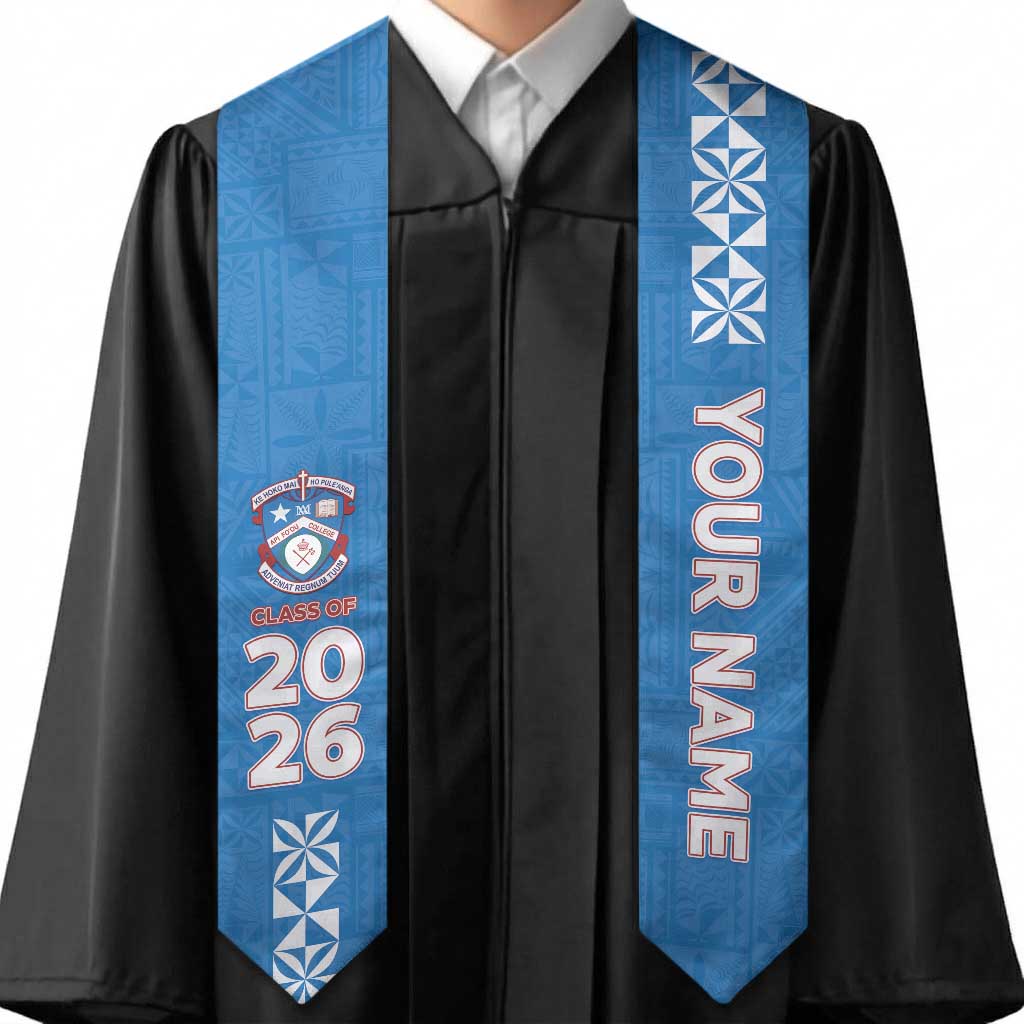 Custom Apifoou College Graduation Stole Tongan Ngatu Pattern LT05 - Polynesian Pride