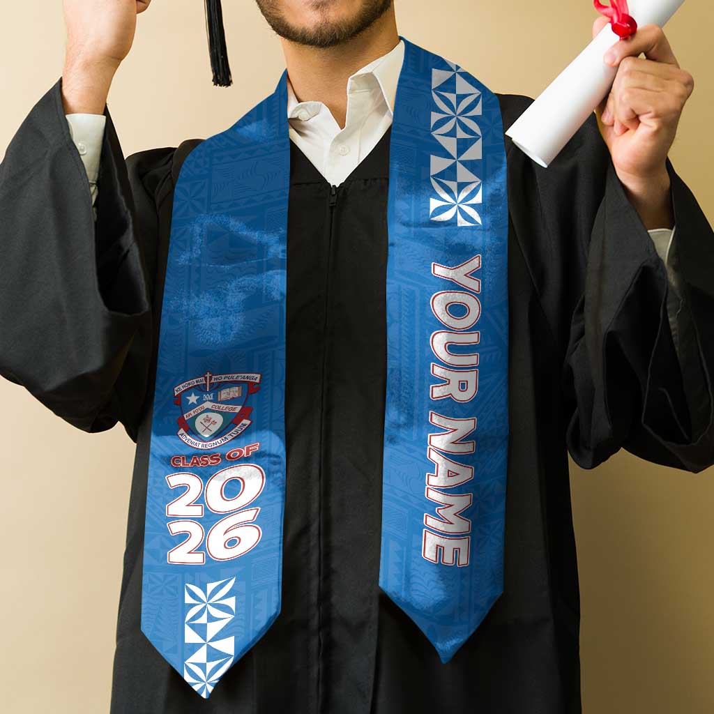 Custom Apifoou College Graduation Stole Tongan Ngatu Pattern LT05 - Polynesian Pride