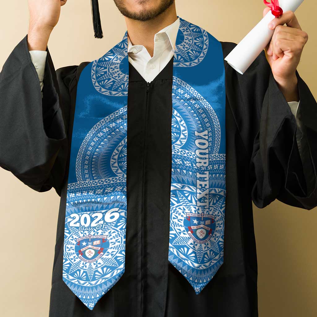 Custom Apifoou Tonga College Graduation Stole Class Of Year Tongan Ngatu Pattern LT14 - Polynesian Pride