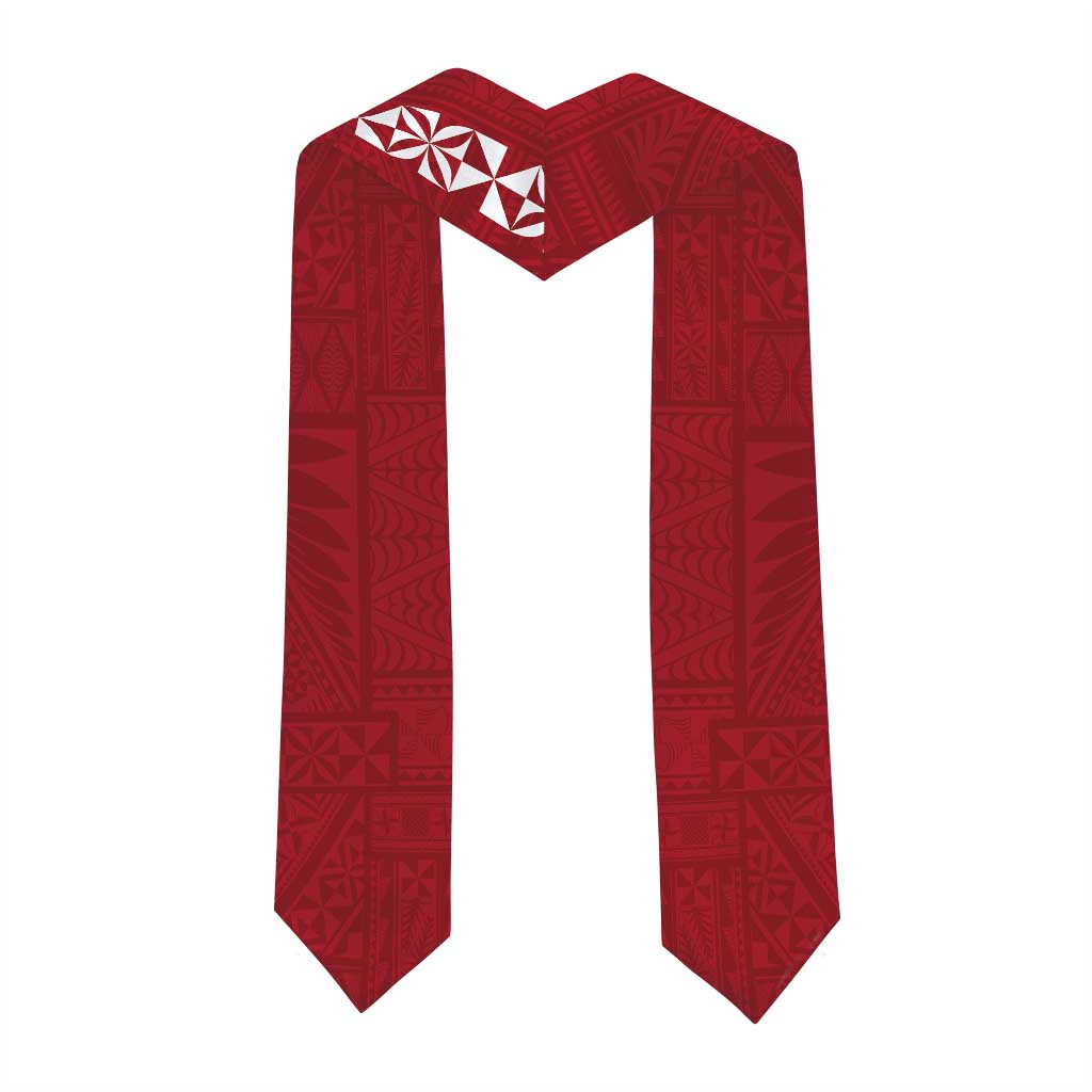 Custom Beulah College Graduation Stole Tongan Ngatu Pattern LT05 - Polynesian Pride