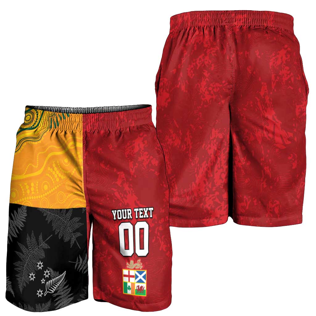 Custom British Lions-AUNZ Shorts for Men Australia-New Zealand Indigenous Motif LT9 - Polynesian Pride