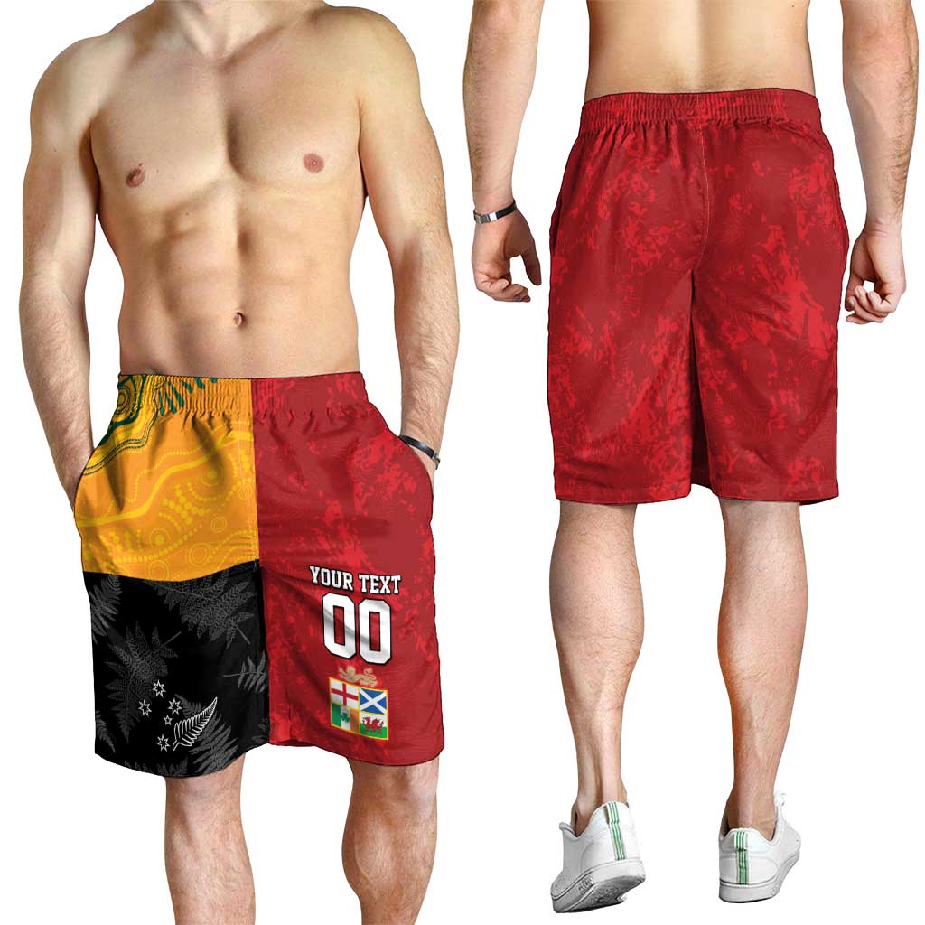 Custom British Lions-AUNZ Shorts for Men Australia-New Zealand Indigenous Motif LT9 - Polynesian Pride
