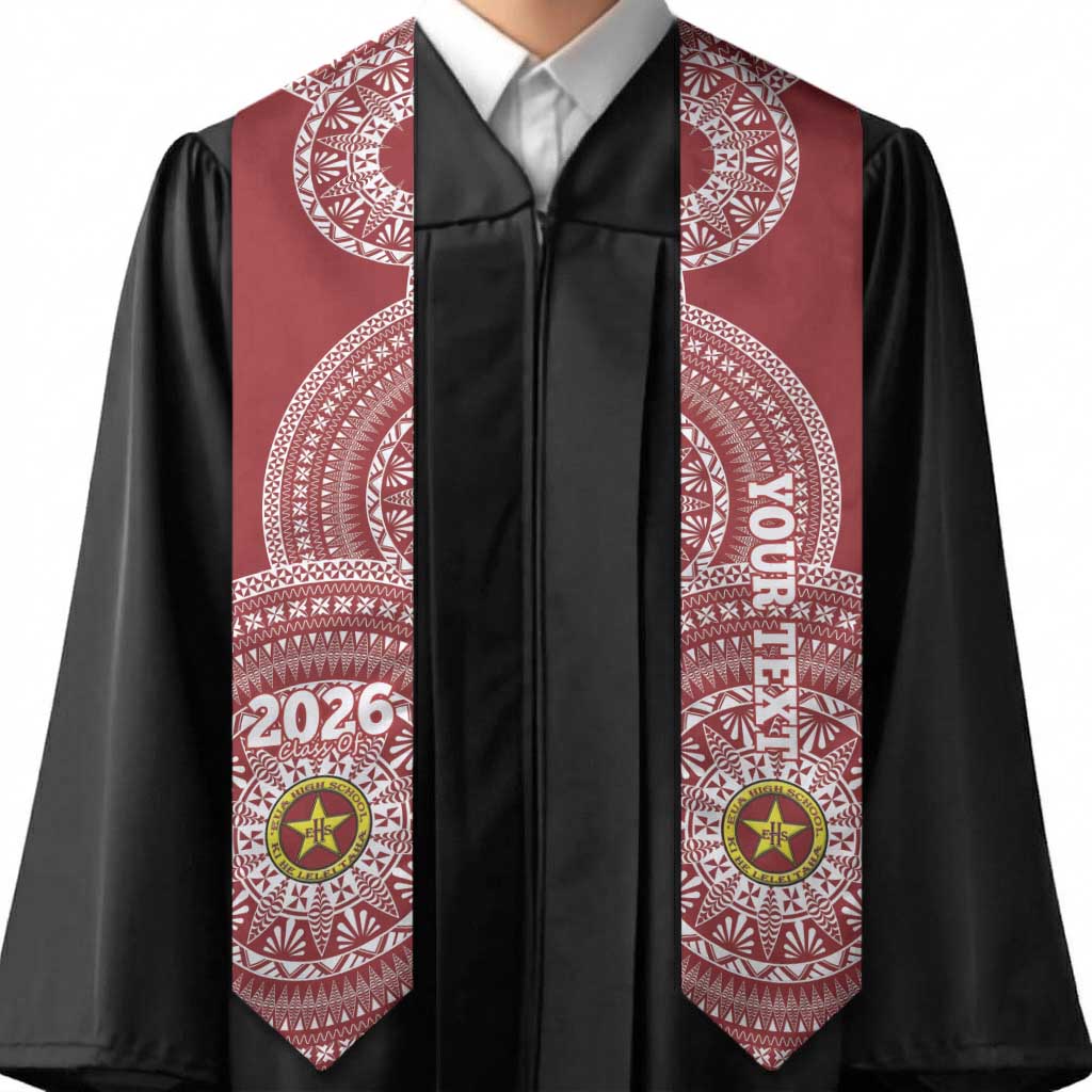 Custom Eua High School Tonga Graduation Stole Class Of Year Tongan Ngatu Pattern LT14 - Polynesian Pride